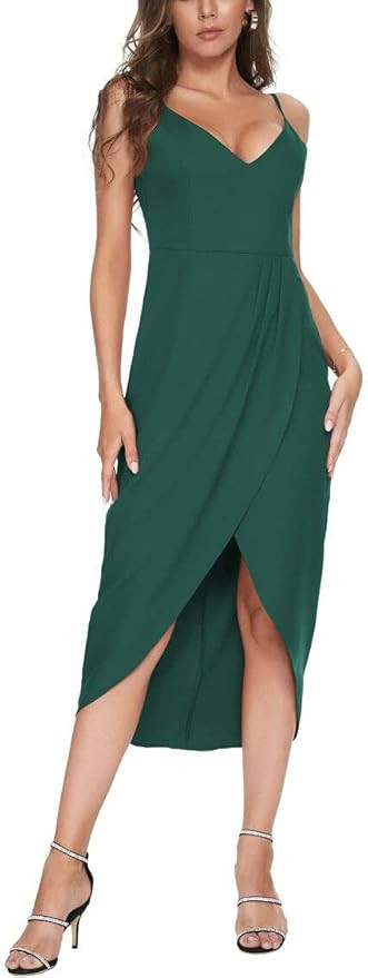 Aigeman Women's Sexy Spaghetti Straps Backless Maxi Dress Sleeveless V Neck Cocktail Party Dresse... | Amazon (US)