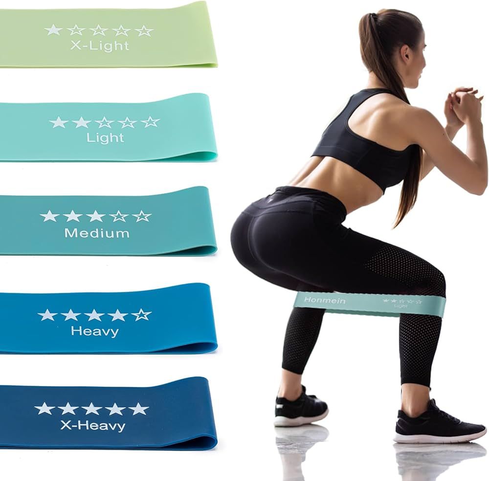 Resistance Bands for Working Out, Exercise Bands with 5 Resistance Levels Fit for Home Fitness, S... | Amazon (US)