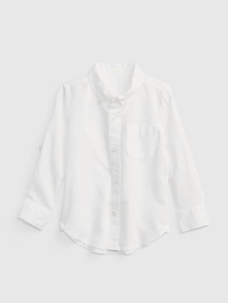 Toddler Linen-Cotton Button-Down Shirt | Gap (US)