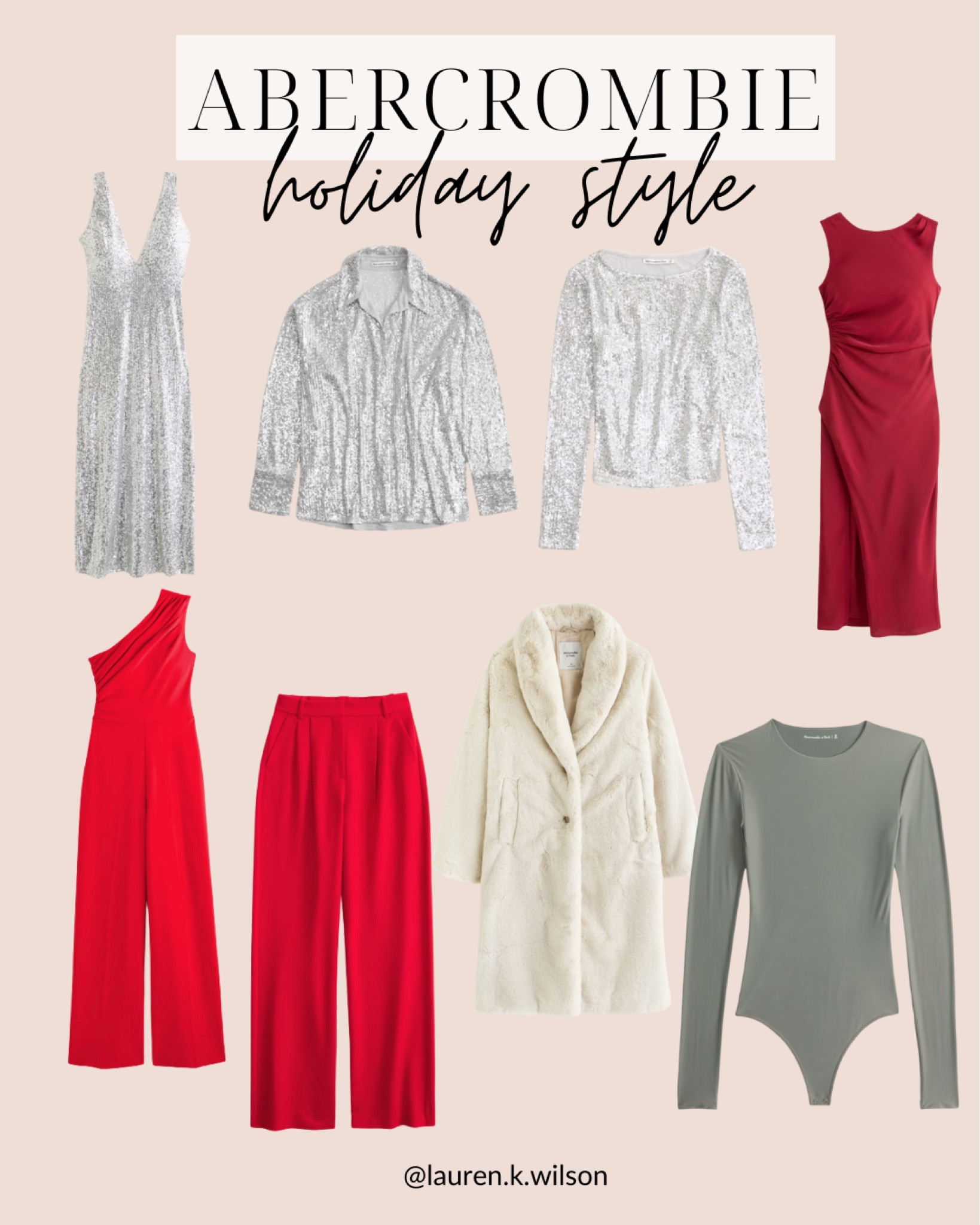 Abercrombie holiday style, Christmas fashion, sequins, midi dress, trouser pants, bodysuit 

#LTKHoliday #LTKSeasonal #LTKstyletip