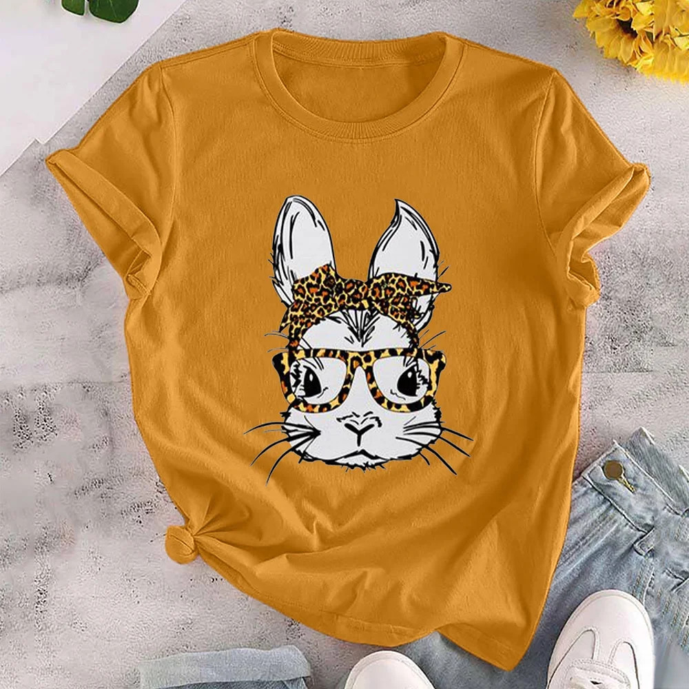 Christmas Savings Clearance! EINCcm Women T-shirts, Womens Tops O Neck Happy Easter Print T-Shirt... | Walmart (US)
