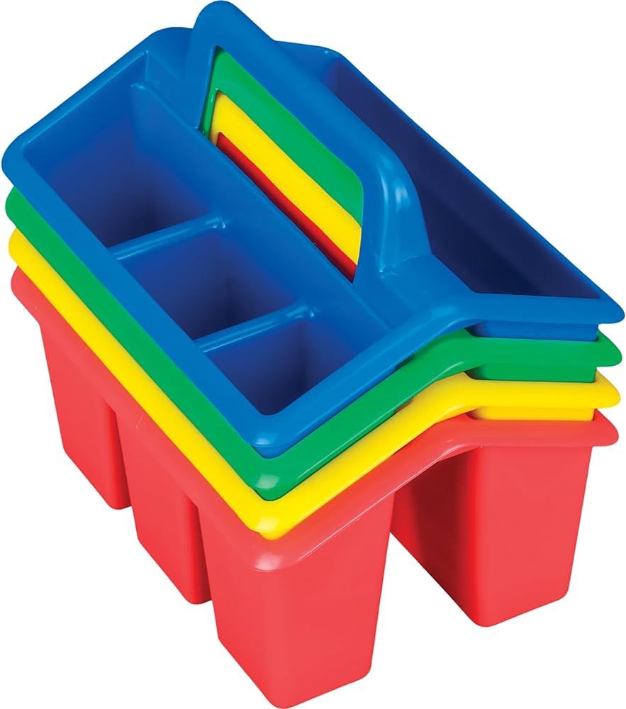 Really Good Stuff Four-Compartment Caddies (Set of 4) – Primary Colors – Perfect To Color-Cod... | Amazon (US)