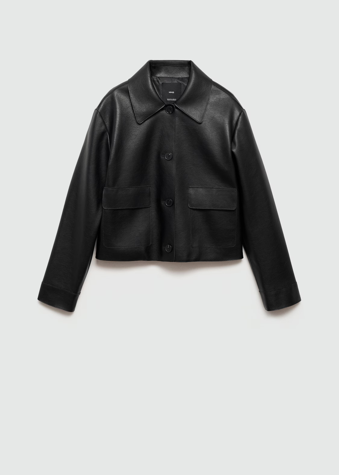 Faux leather jacket with pockets | MANGO (UK)