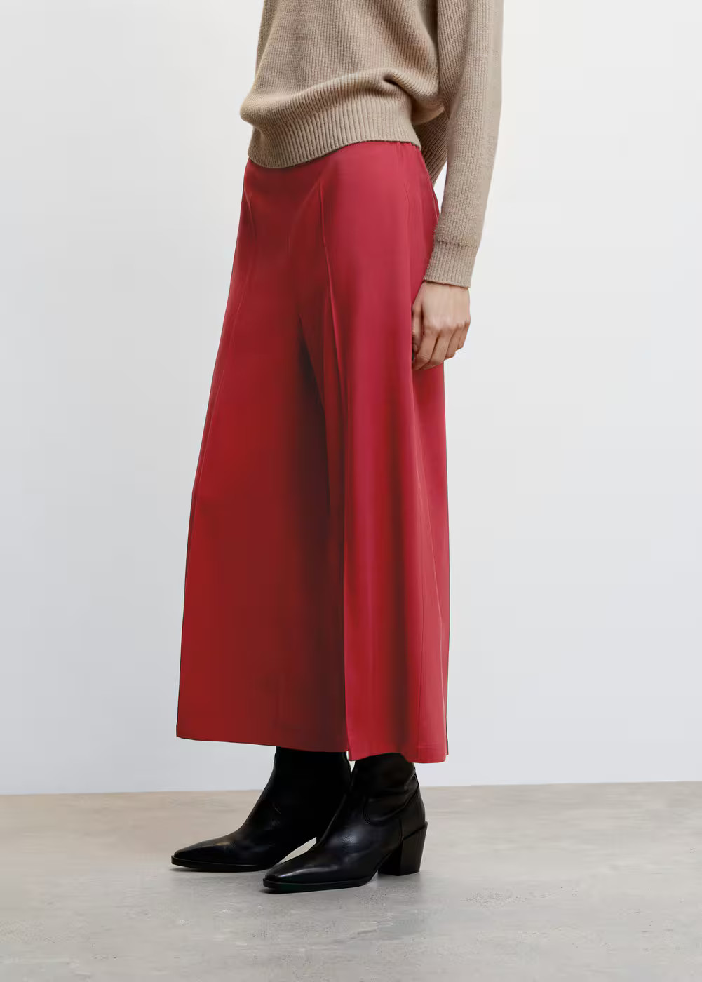 High-waist palazzo pants -  Women | Mango USA | MANGO (US)