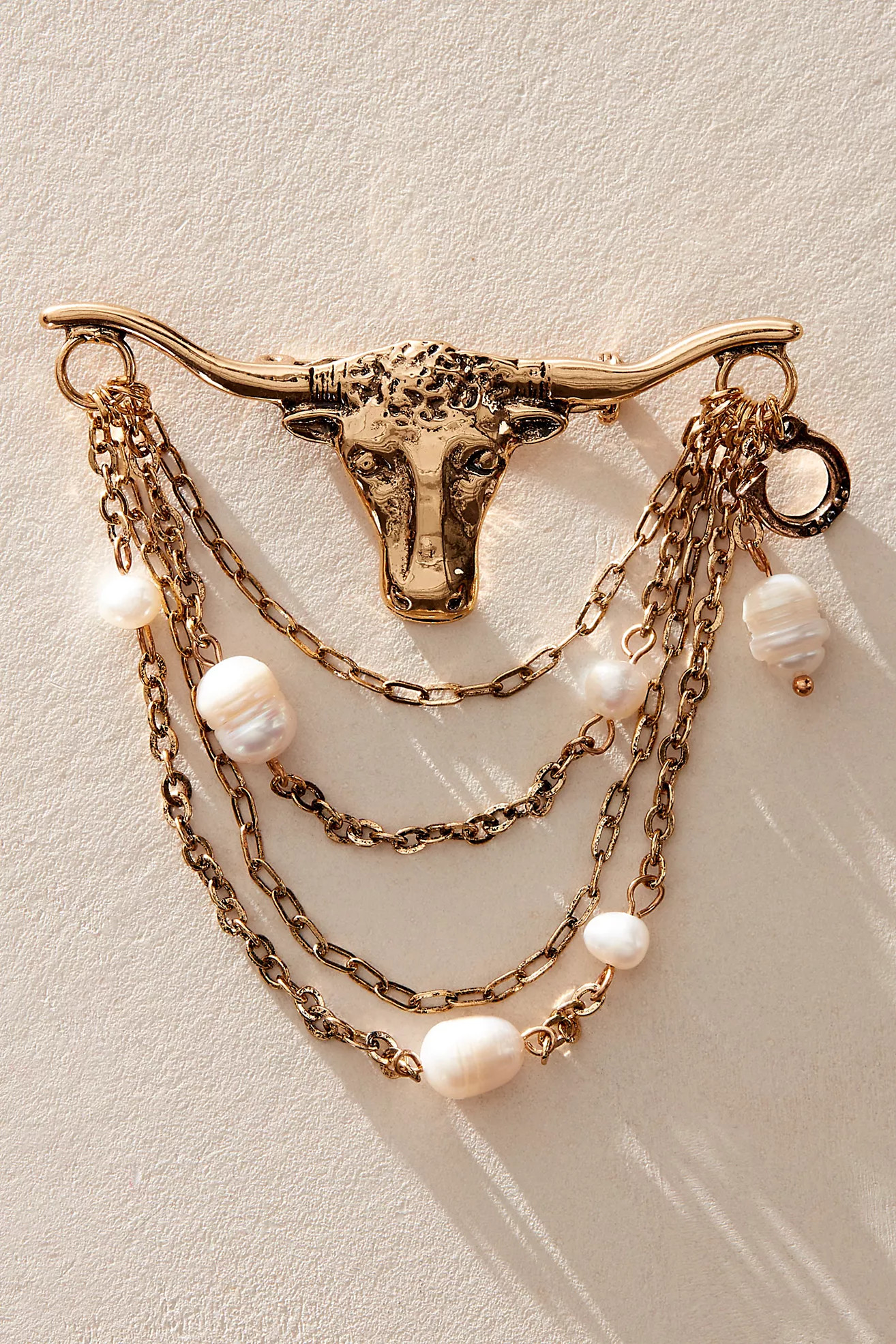 Bull And Horns Brooch | Free People (Global - UK&FR Excluded)