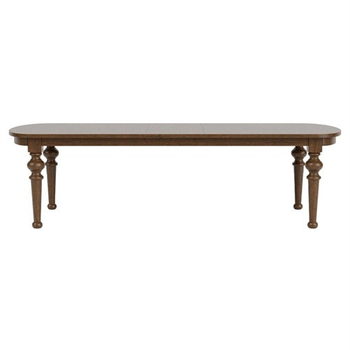 Callum Updated Traditional Brown Wood Oval Extendable Dining Table - 90-108" | Kathy Kuo Home