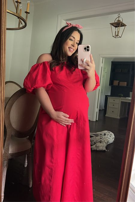 Red dress perfect for 4th of July and any fun events during summer! I sized up 1 but it still wouldn’t snug my belly into it. So would suggest 2 sizes up for maternity and regular for non.

#LTKStyleTip #LTKSeasonal #LTKBump