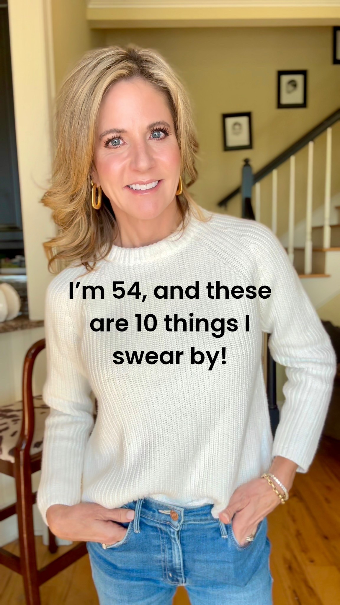 Comment Style and I’ll send you a DM with links to everything!  

10 things I love and swear by as a 54 year old! Most of these things I have been using for YEARS!
1️⃣ @hourglasscosmetics mascara. By far my favorite mascara. I like a dramatic effect, and this delivers. 
2️⃣ @lumify.eyes brightening drops. Instantly whitens and refreshes tired eyes. 
3️⃣ @onequince $40 fisherman’s sweater (very on trend right now). It comes in 19 different colors and is 100% organic cotton. 
4️⃣ @naturiumskin retinol body lotion. You know how important retinol is for your face, but your body benefits as well. This has left my skin sooooo soft. 
5️⃣ @skinceuticals CE Ferulic serum is the gold standard in skincare. It brightens and helps with discoloration, fine lines and wrinkles, and loss of firmness.  
6️⃣ @mother Weekender flare jeans. One of my favorite cuts and they are flattering on just about all body types! I only wish they came in a longer ineam so I could wear them with heels (I’m 5’6”). 
7️⃣ @therabreath I have probably been using this mouthwash for 15 years. My husband used to be quick to point out if I had bad breath. Not ONCE since I’ve been using this has he said anything!  (No he’s not a jerk, just has a very sensitive nose 😆).
8️⃣ @davinesnorthamerica This powder does wonders for my fine hair. It adds volume and most importantly texture so that my style will hold. 
9️⃣ @clinique lipgloss in Air Kiss. I struggle with lip irritation and I’m constantly putting gloss on (or aquaphor). This is the best for moisture, and stays on. I love this color because it lightens the color of my lips. 
🔟 @thornehealth Fiber mend. If you struggle with you know what, this is life changing. It’s the only thing that has worked for me, and it doesn’t cause bloat. 

Make sure you’re following my account for over 50 tips and style inspo! 



#LTKOver40 #LTKStyleTip #LTKBeauty