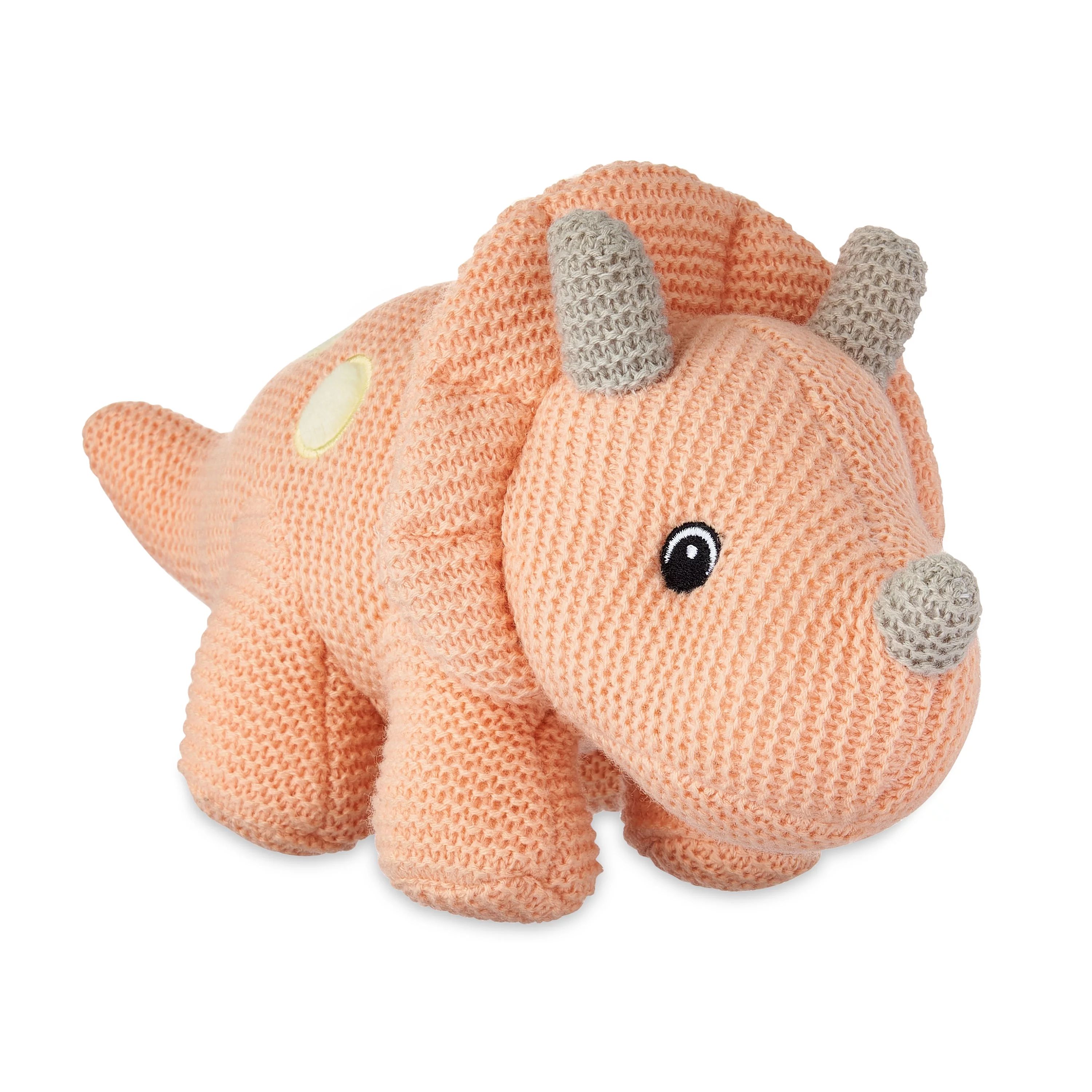 Spark Create Imagine 12.5" Orange Baby Dinosaur Knit Plush | Walmart (US)