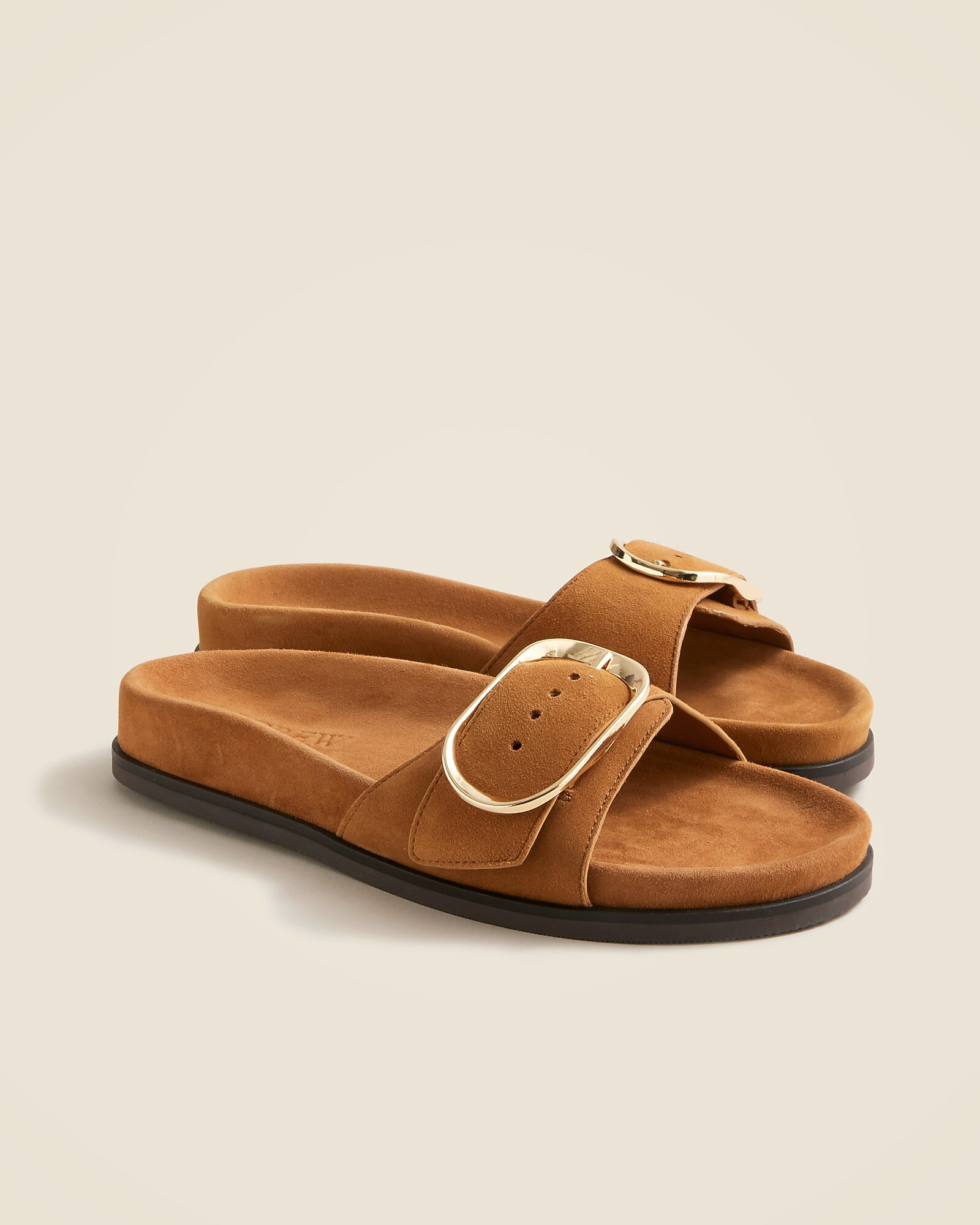 Colbie oversized buckle sandals in suede | J. Crew US