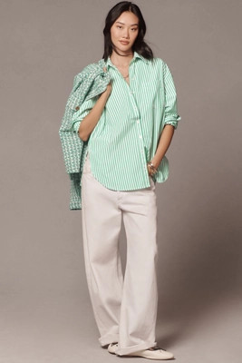 The Bennet Buttondown Shirt by Maeve: Striped Edition | Anthropologie (US)