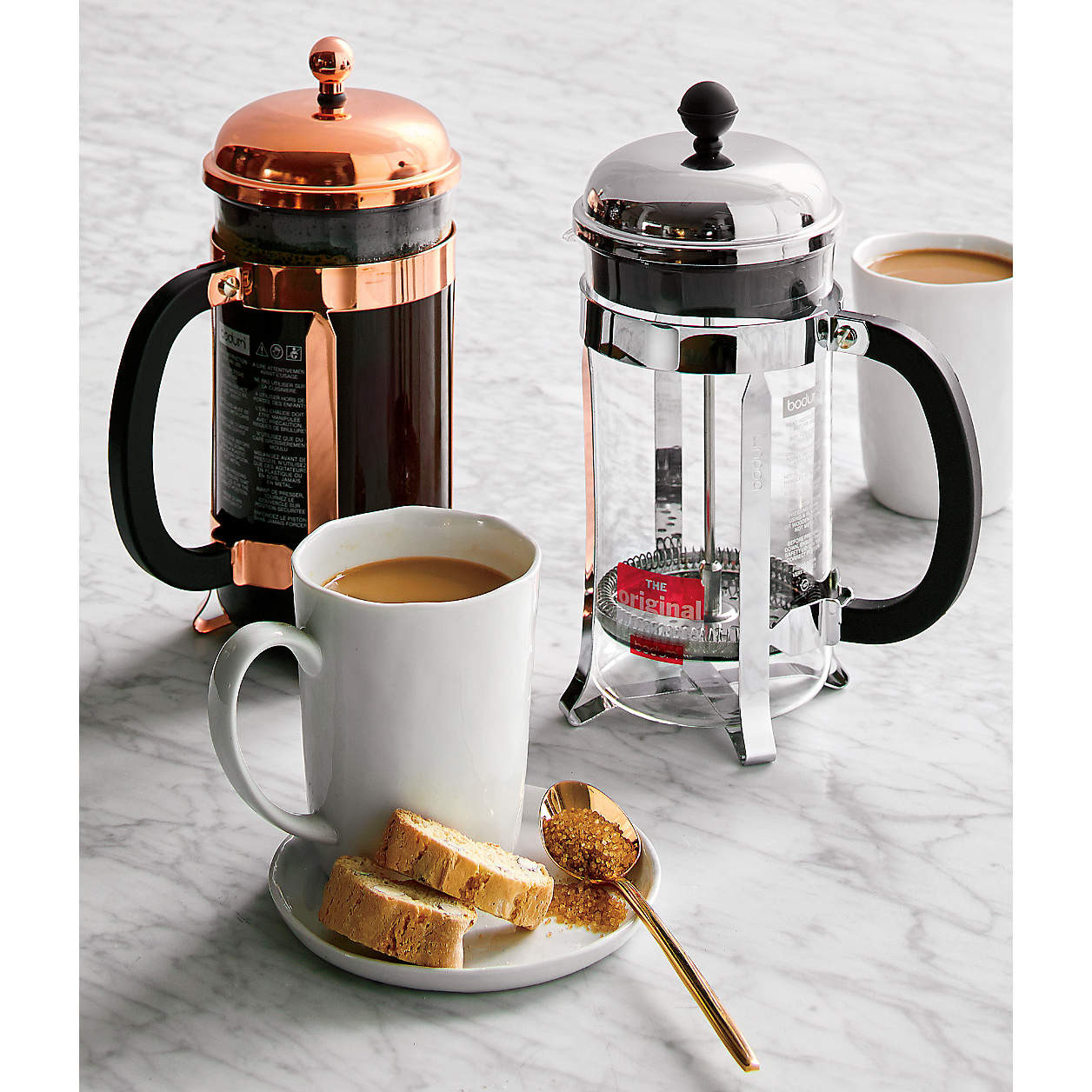 Bodum Chambord Copper 34-Ounce French Press + Reviews | Crate & Barrel | Crate & Barrel
