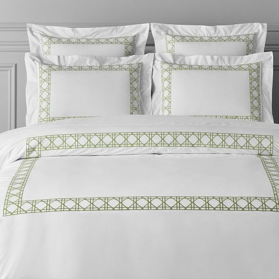 Chambers® Cane Embroidery Duvet Cover & Shams | Williams-Sonoma