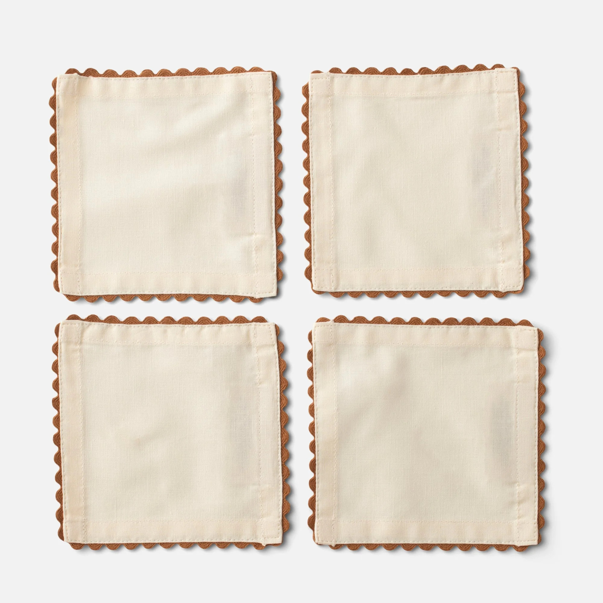 Scallop Trim Cocktail Napkin, Set of 4 | Schoolhouse