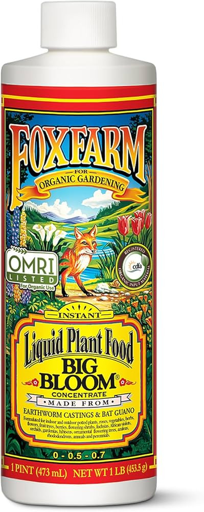 Fox Farm Big Bloom Liquid Plant Food - Organic Bloom Fertilizer for Flowering & Fruiting Plants, ... | Amazon (US)