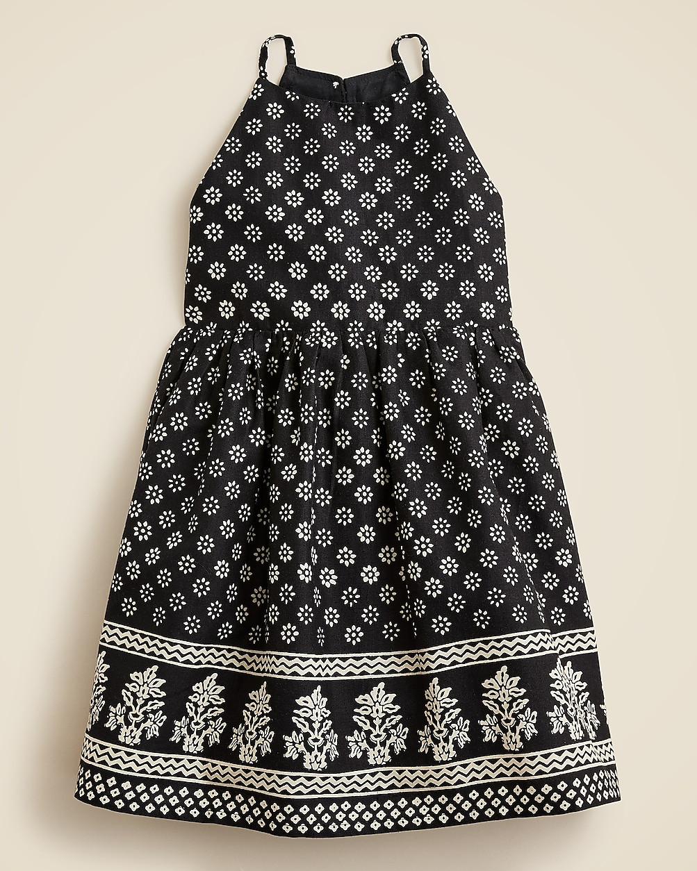 Girls' halter dress in linen-cotton blend | J. Crew US