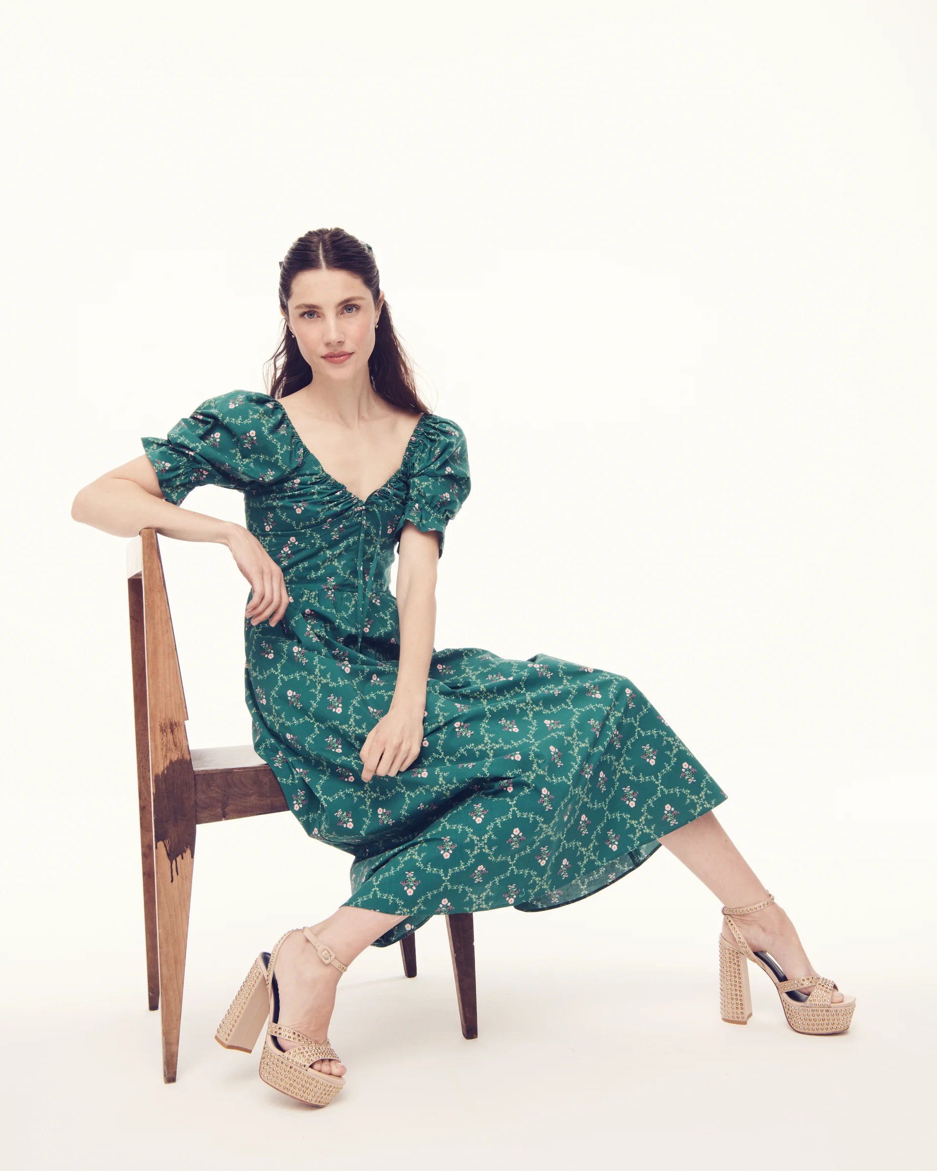 The Ophelia Dress - Black Cotton Voile | Hill House Home US