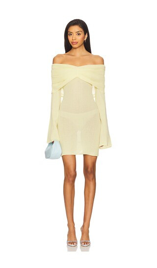 SEROYA Xen Knit Mini Dress in Lemon. Taglia XS. Also in S, M, XL. | Revolve Clothing (Global)
