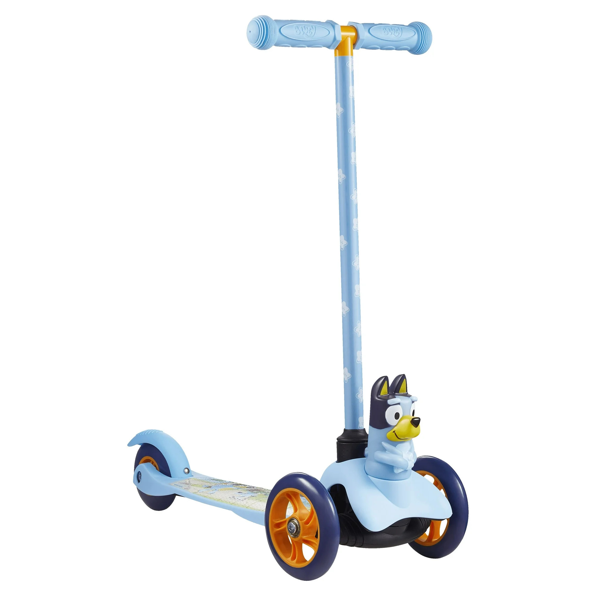 Bluey Ride-N-Glide Buddies 3D Toddler Scooter, 3 Wheel Kick Scooter for Kids Ages 3+, Blue | Walmart (US)