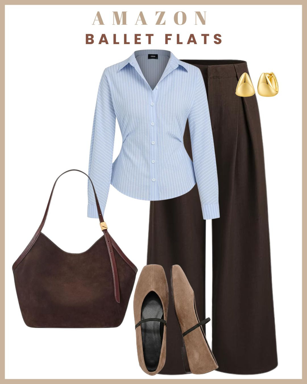 
Ballet flats, but make them chic 🎀✨ Styled my favorite ballet flats with 3 effortless outfits that are perfect for everyday wear, brunch dates, and smart-casual moments 🙌 💙 Blue shirts for a fresh, playful summer look 🤍 White sweater top for soft, minimal girl vibes 🖤 Black wrap tie top for an elevated, feminine outfit moment ✨ Comfortable, timeless, and instantly Parisian — ballet flats really do go with everything 💫

#LTKgrwm #LTKootd #LTKP 

 #LTKgrwm #LTKootd #LTKPetite