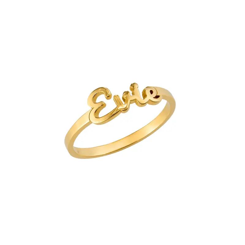 Script Name Ring in Gold Vermeil | MYKA