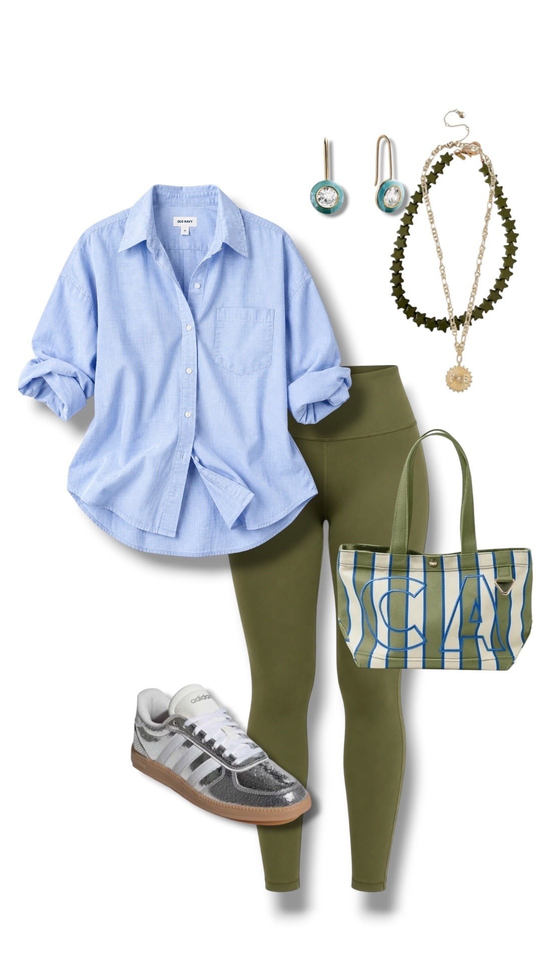 Easy, everyday style with an Old Navy button-down, leggings, and sporty accessories. 👟

#LTKgrwm #LTKootd #LTKmomlife