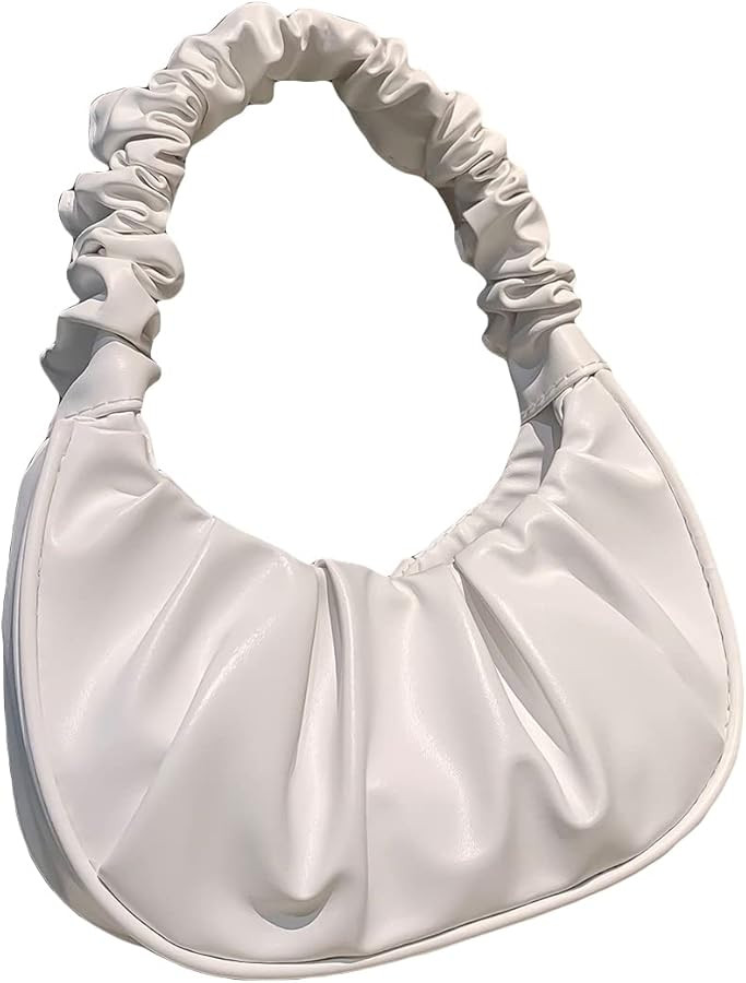 Verdusa Women's Ruched Leather Hobo Handbag Satchel Bag Mini Purse | Amazon (US)