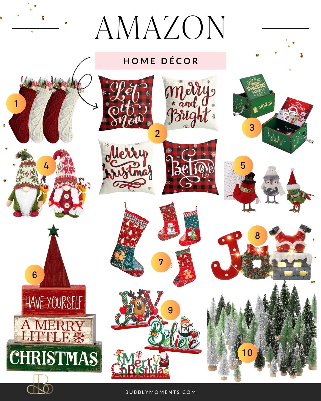 Holiday decorating made easy 🎅✨ From cheerful gnomes to glowing accents and festive wreaths, these Amazon home décor gems bring the spirit of the season straight to your space. Mix and match textures, colors, and cozy details for a home that feels joyful and full of Christmas magic. Perfect for gifting, styling, and spreading holiday cheer all season long!

#AmazonFinds #ChristmasDecorations #LTKHoliday #LTKHomeDecor #FestiveHomeDecor #HolidayInspiration #AmazonHomeFavorites #ChristmasDecorIdeas #WinterHomeDecor #LTKSeasonalStyle #HolidayDecorInspo #CozyHolidayHome #ChristmasAesthetic #LTKGiftGuide #HolidayEssentials #MerryChristmasVibes

#LTKStyleTip #LTKSeasonal #LTKHoliday