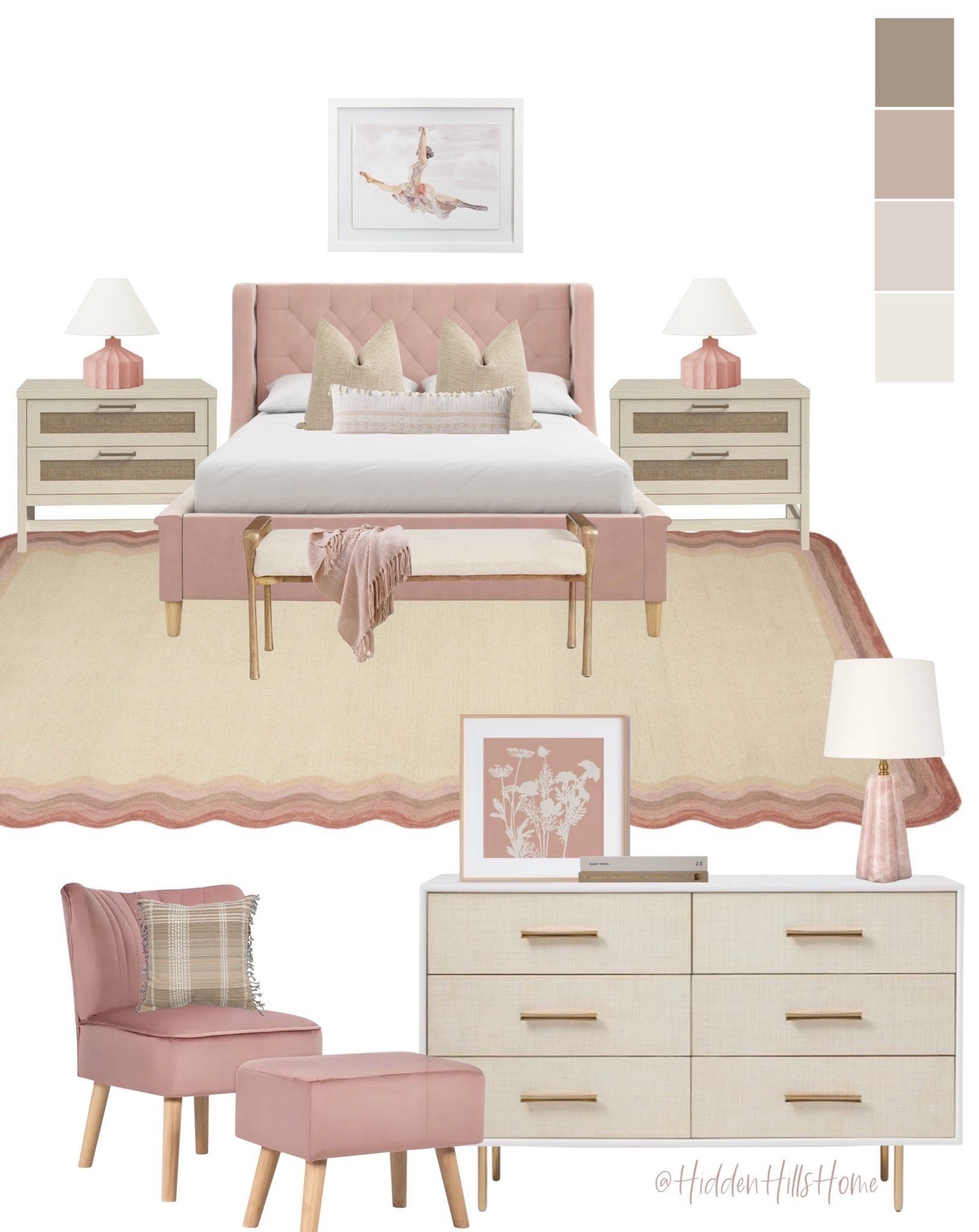 Girls bedroom decor mood board, Pink and beige girls bedroom mood board, teen girls bedroom design, girls bedroom, modern-transitional bedroom mood board #bed #girls

#LTKHome #LTKSaleAlert #LTKSeasonal
