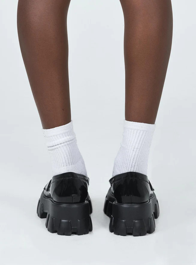 Penny Lane Loafer Black High Shine | Princess Polly US