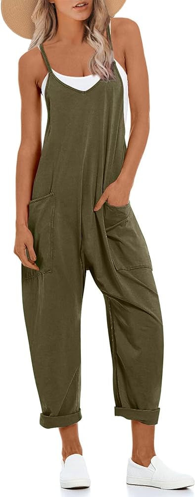 UNIANKIYA One Piece Jumpsuits for Women Casual Overalls Summer Rompers Trendy Jumpers Beach Vacat... | Amazon (US)