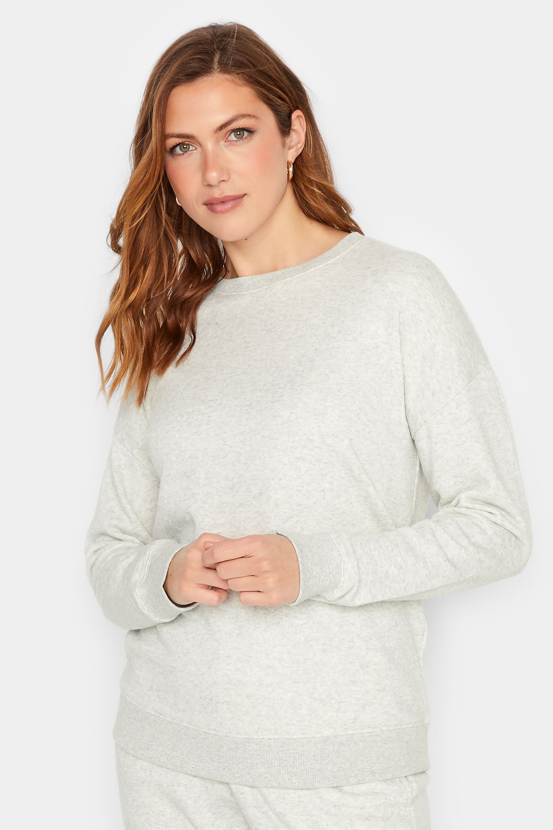 LTS Tall Light Grey Long Sleeve Sweatshirt | Long Tall Sally