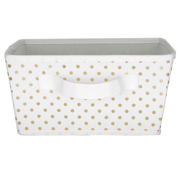 Small Polka Dot Toy Storage Bin White/Gold - Pillowfort™ | Target