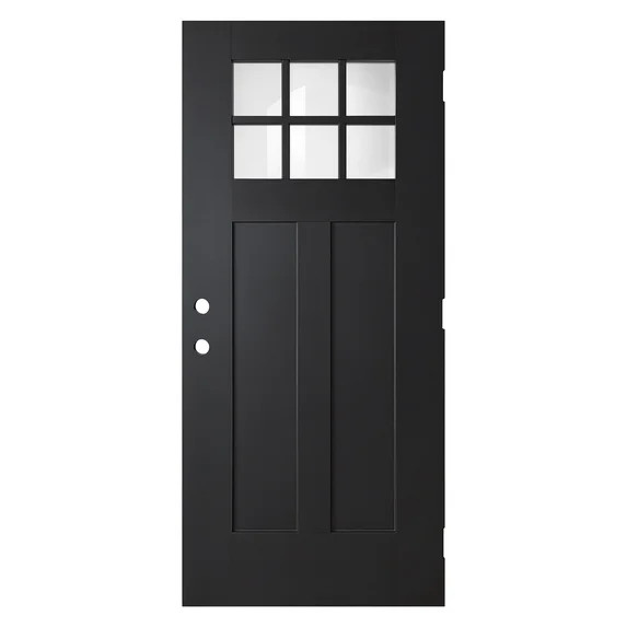 36'' x 80" Black FRP Door Slab, Right Hand Inswing, Front Entry Knock-Down Brush Fiber Reinforced... | Walmart (US)
