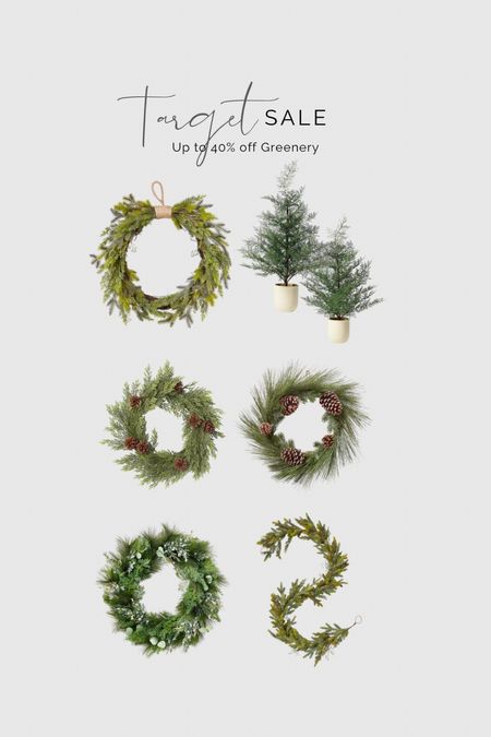 Up to 40% off greenery at Target! Linked a few of my favorite wreaths. 

Cyber Monday deal
Holiday decor

#LTKHoliday #LTKsalealert #LTKCyberweek