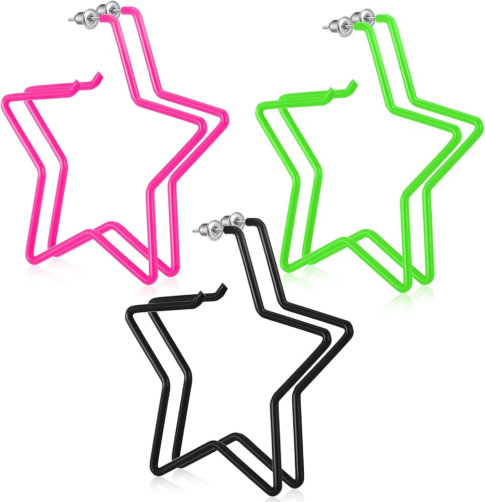 Hicarer Women's Alloy Fashion Retro Neon Earrings | Amazon (US)