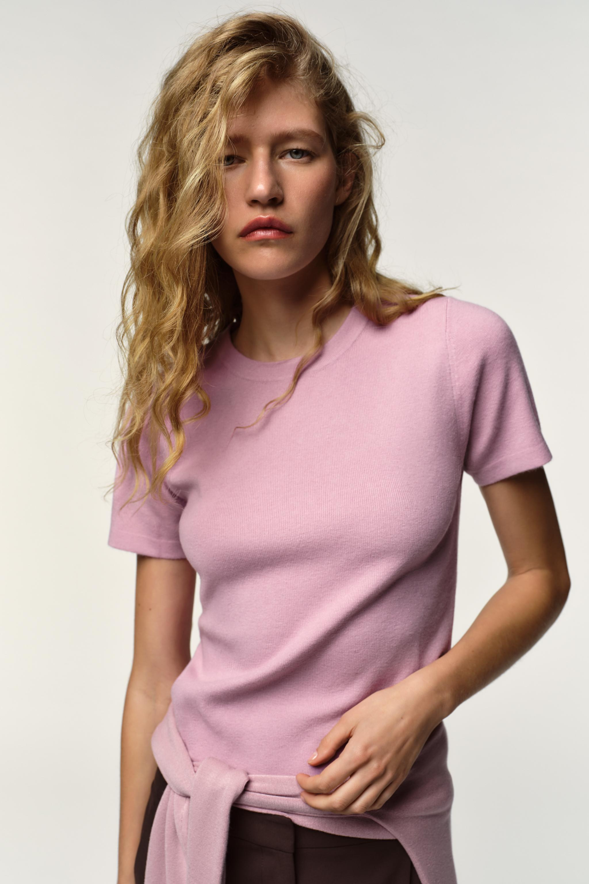 SHORT SLEEVE SOFT-TOUCH KNIT JUMPER | Zara US