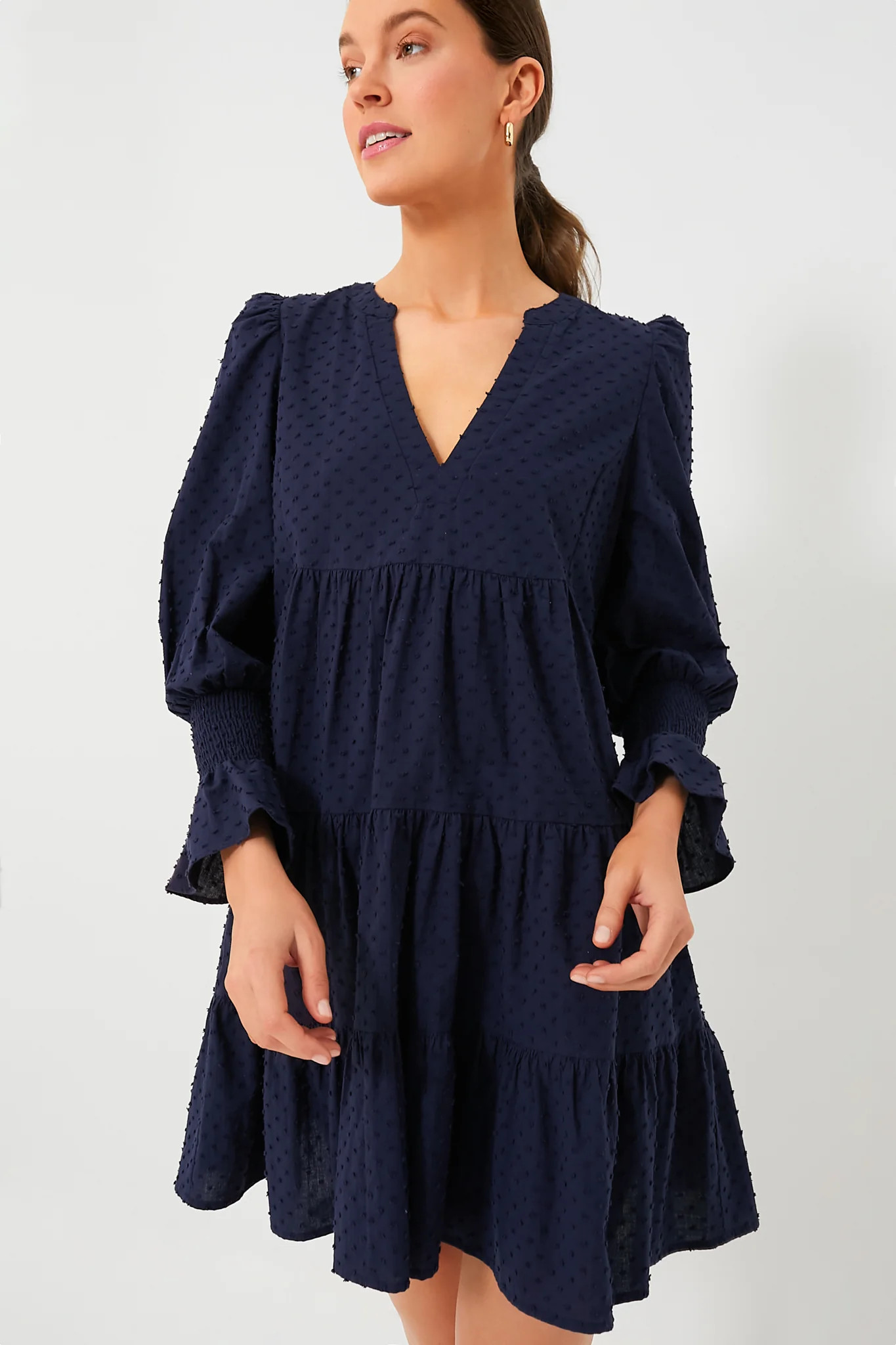 Navy Swiss Dot Kenzo Dress | Tuckernuck (US)