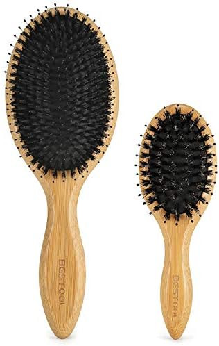 BESTOOL Hair Brush (Regular & Small), Boar Bristle Hair Brushes for Women Men Kids Thick Fine Cur... | Amazon (US)