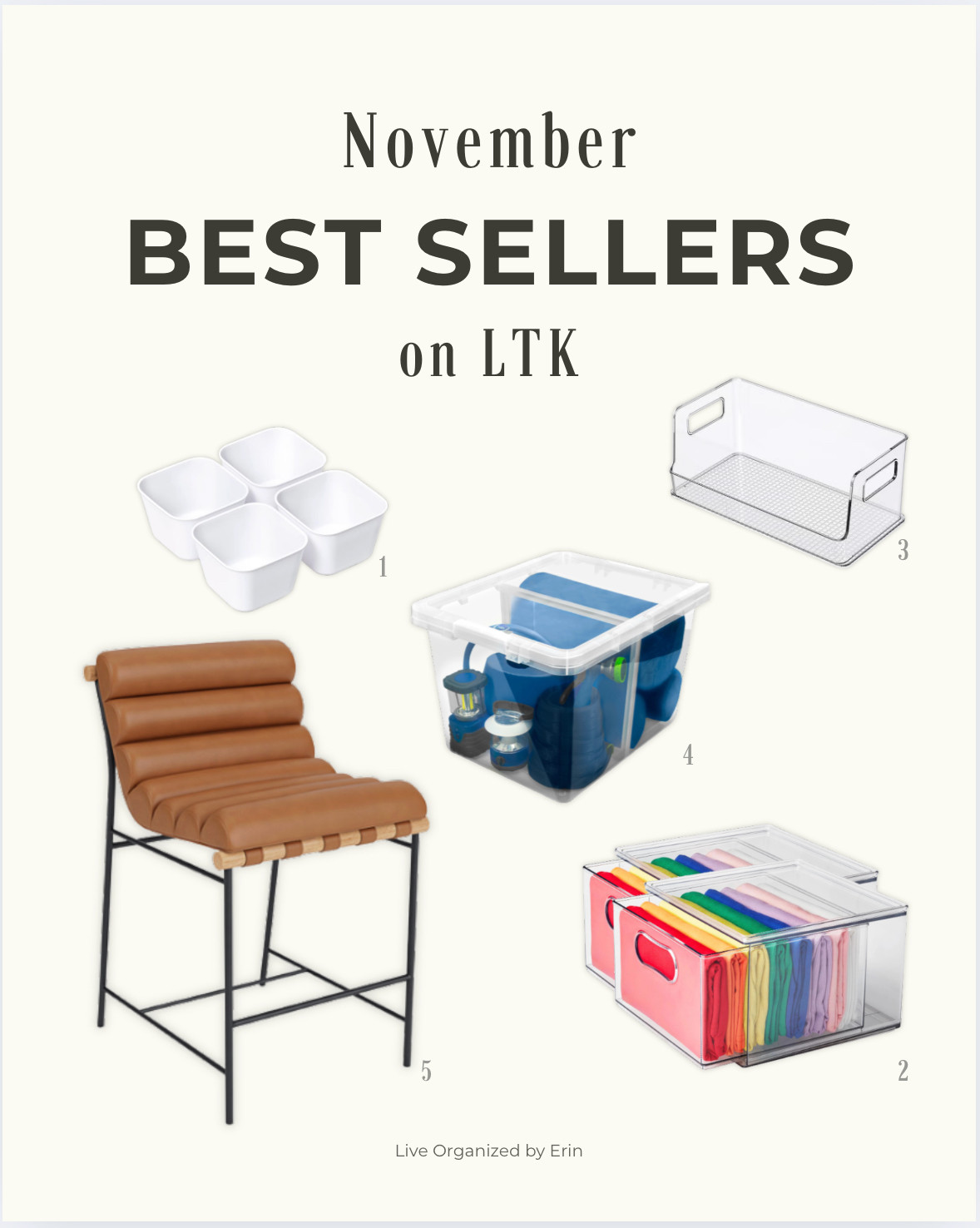 November’s most loved pieces — according to you.

These five items were the top sellers on my LTK last month, and for good reason. Each one earns its spot by making everyday routines feel simpler, calmer, and easier to maintain — which is always the goal.

If you’ve been looking to refresh storage, streamline a space, or invest in pieces that actually work long term, this is a great place to start.

All five are linked here. 

 

#LTKFindsUnder100 #LTKFindsUnder50 #LTKHome