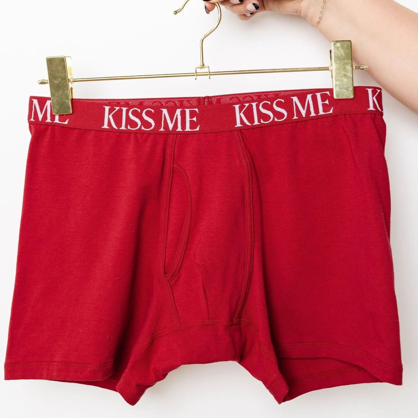 Men's Kiss Me Boxer Briefs - Red | Mentionables