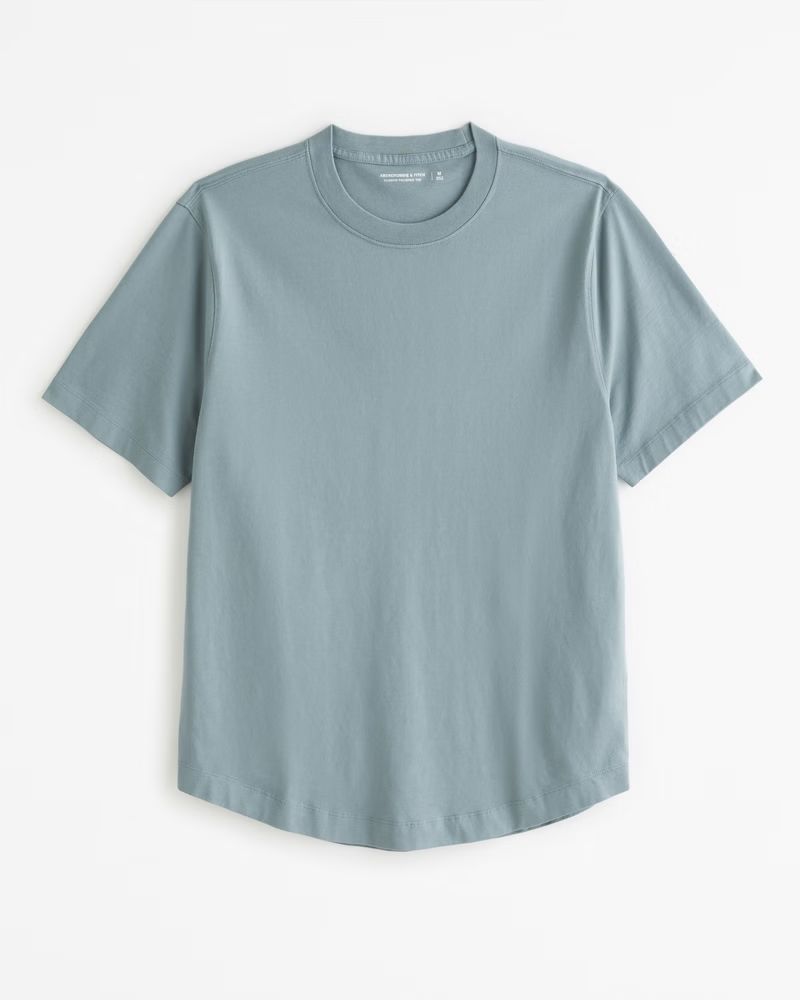 Classic Polished Curved Hem Tee | Abercrombie & Fitch (US)