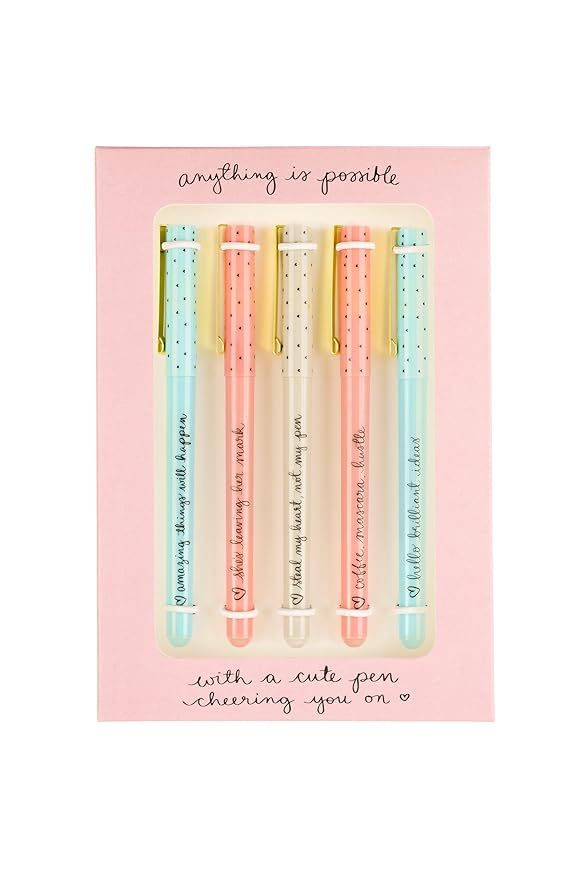 Eccolo Dayna Lee Collection Anything is Possible Pens (Set of 5), Inspiring Quotes, Gift Boxed | Amazon (US)