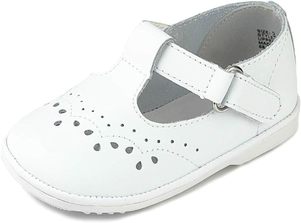 Birdie Leather T-Strap Stitched Mary Jane | Baby Shoes | Amazon (US)