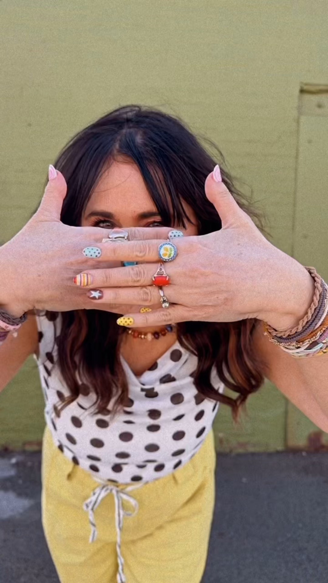 Cargo pants with polka top top wearing a small in top and a medium in pants.

Pants come in two other colors!

#LTKootd