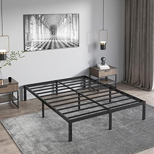 COMASACH Full Size Bed Frame Heavy Duty,14" Black Metal Platform Bed Frame,Sturdy Steel Frame,Sup... | Amazon (US)