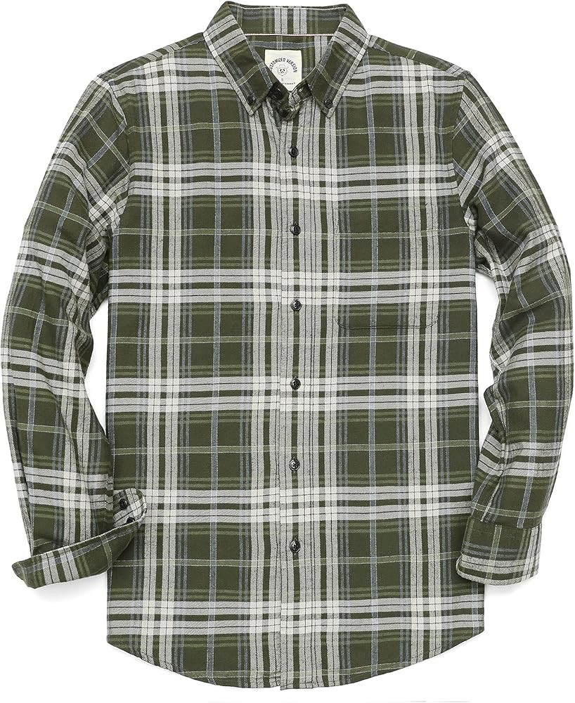 Dubinik® Flannel Shirt for Men Casual Button Down Work Soft All Cotton Lightweight Flannel Mens ... | Amazon (US)