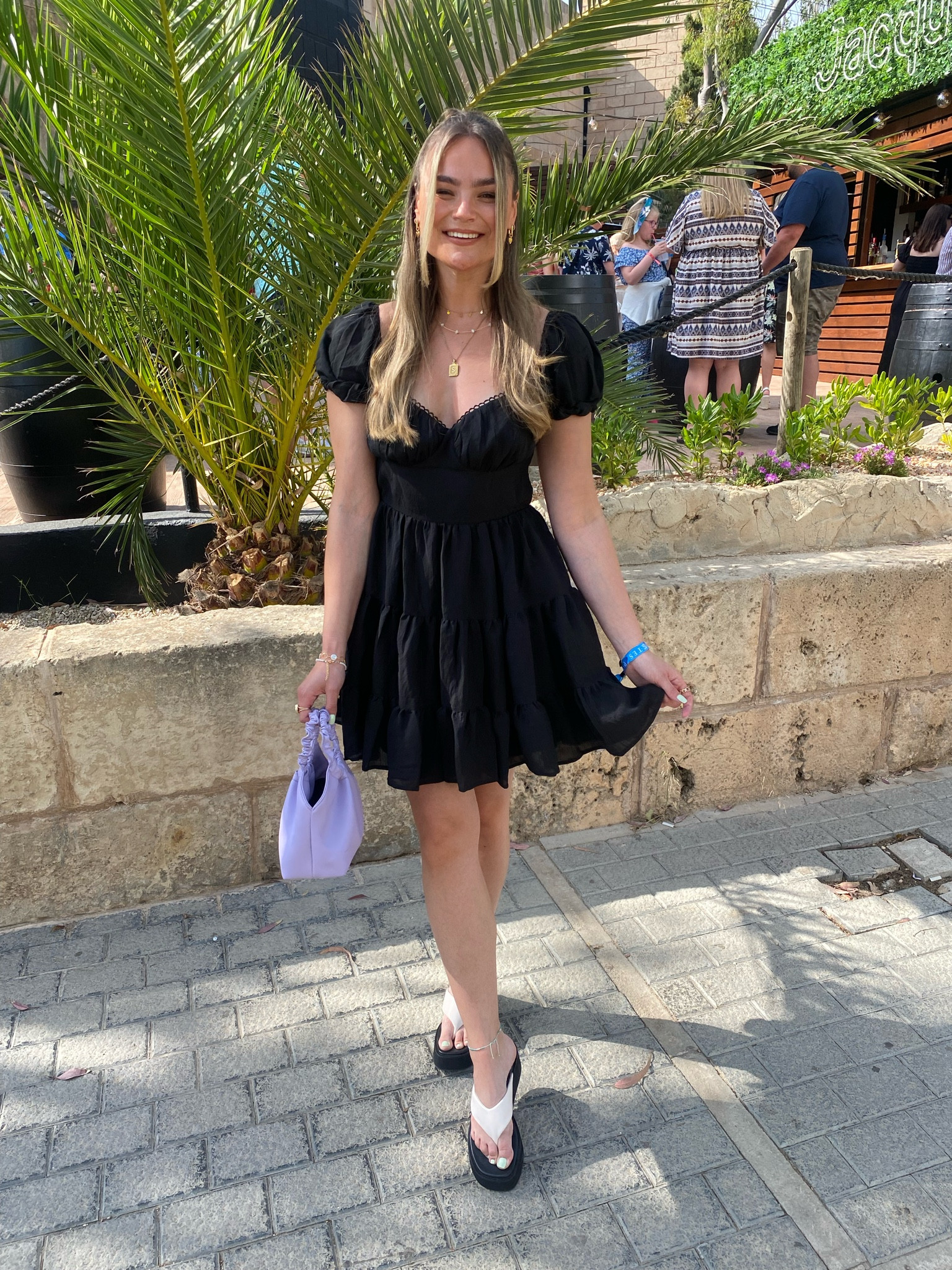 danny mini dress black Lucy Black Mini Dress With Gloves, L main image 0