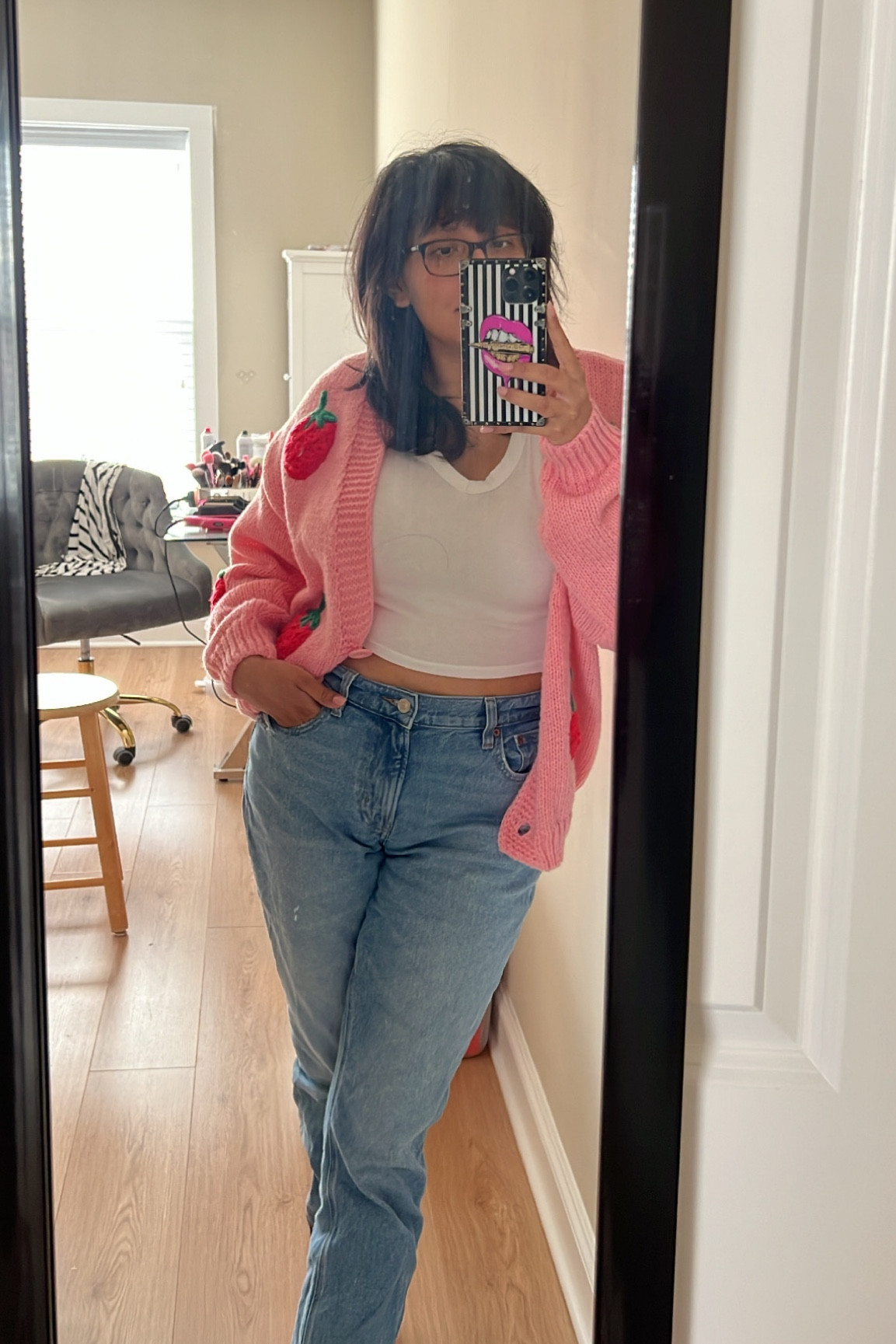 Wild Fable Crop Top from Target, Flare Jeans from American Eagle and Amazon Phone Case

#LTKunder100 #LTKunder50