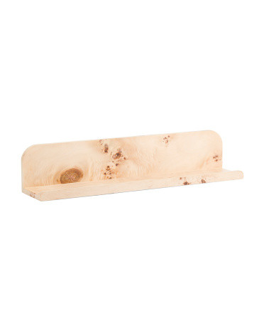 23.5x4.5x4.5in Burl Wood Floating Wall Shelf | TJ Maxx